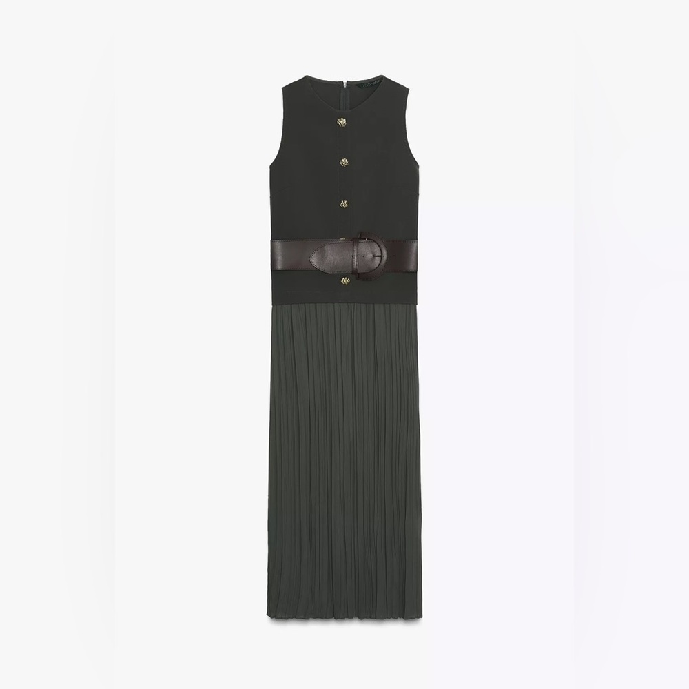 Zara Belted Midi Dress
